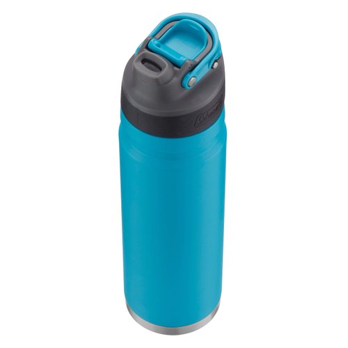Coleman FreeFlow AUTOSEAL Insulated Stainless Steel Water Bottle, 24oz, Caribbean Sea
