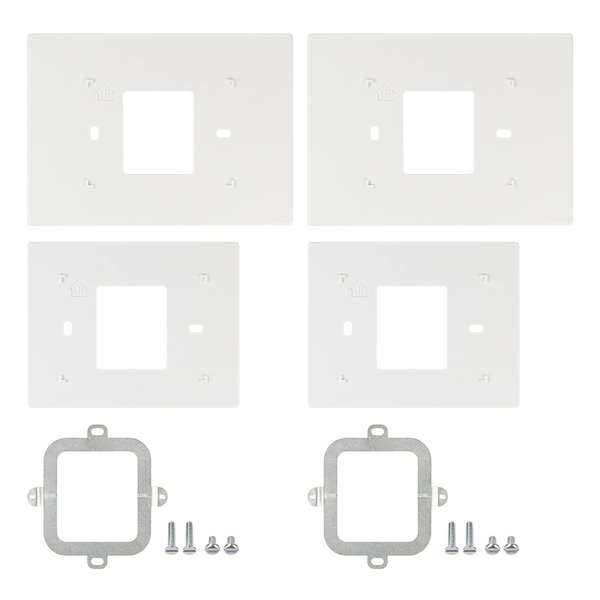 ANTOBLE Thermostat Wall Plate Backplate THP2400A1027W White Coverplate Assembly Compatible with Honeywell Thermostat (2 Pack)