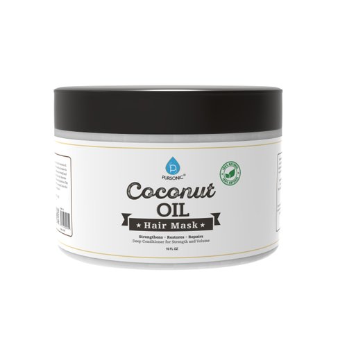 Pursonic 100% Natural Coconut Oil Hair Mask Deep Conditioner for Strength and Volume