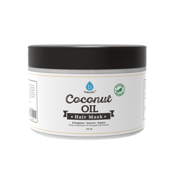 Pursonic 100% Natural Coconut Oil Hair Mask Deep Conditioner for Strength and Volume