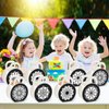 12Pcs Race Car Wheels Party Gift Boxes for Race Car Party Decorations Car Wheels Shaped Treat Boxes Racing Car Birthday Party Candy Boxes with Handle for Boys Kids Birthday Baby Shower Party Supplies