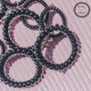 TELETIES - Small Spiral Hair Coils - Ponytail Holder Hair Ties for Women - Phone Cord Hair Ties - Strong Grip, No Rip, Water Resistant, No Crease - 3 pack - Jet Black