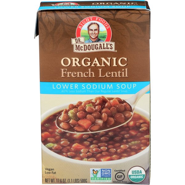 Dr Mcdougalls, Organic Low Sodium French Lentil Soup, 18 Ounce
