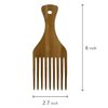 Afro Hair Pick - Natural Wood Afro Combs for Women Men - Wide Tooth Wooded Hair Comb for African American Pick for Hair