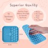 Lick Mat for Dog and Cat, 2 Pack with Suction and Spatula, Anxiety and Boredom Relief, Great for Peanut Butter blue, orange