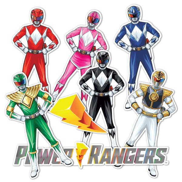 Power Rangers Sticker - 8 Stickers Vinyl Decal Laptop Water Bottle Car Scrapbook Decorations Birthday Favor Party Supplies (2-18)