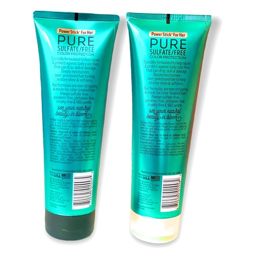 Pure Sulfate Free 6.5oz Color Protection Shampoo & Conditioner with Cocon t Oil & Geranium Oil+Detangling Brush