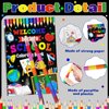 24 Pcs Welcome Back To School Coloring Books Bulk,First Day of School Party Favors Goodie Bags Fillers Stuffers DIY Craft Activity Coloring Books for Ages 2-4-8-12 Kindergarten School (Black)