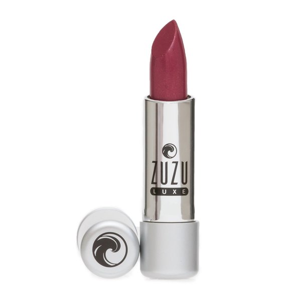 Zuzu Luxe Lip Color Lipstick (Indulgence - Reddish Plum/Warm Shimmer), Natural Ultra-Hydrating Lipstick, Paraben Free, Vegan, Gluten-free, Cruelty-free, Non GMO, 0.13 oz