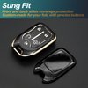 FEYOUN Key Fob Cover Compatible with Chevy Chevrolet Silverado GMC Sierra 1500 2500 3500 HD Limited Smart 5 Buttons TPU Remote Keyless Key Fob Case Protection Shell Accessories, Black