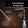 High Sierra Showerheads E-Z Reach Solid Metal Shower Arm Extension, Chrome Finish, 6"