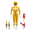 Super7 Mighty Morphin Power Rangers Yellow Ranger - 3.75" Power Rangers Action Figure with Accessories Classic TV Show Collectibles and Retro Toys