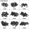Fishing Wire Single Barrel Crimp Sleeves - 300pcs Black Oxidized Copper Crimp Sleeves Fishing Wire Rope Clips Tube Line Connector Leader Rigging Tackle 9 Size