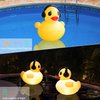 Floating Solar Lights, 16 inch Waterproof LED Pool Accessories, Glow Duck Inflatable Solar Powered Lights that Float for Pond,Hot tub,Party-2pcs