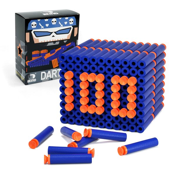EKIND 100 Pcs Suction Darts Refill Pack Foam Bullet Compatible for NERF N-Strike Series Blaster (Blue)