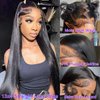 Valkous 30 Inch HD Straight Lace Front Wigs Human Hair Pre Plucked Straight Lace Front Wigs 13x4 Straight Human Hair Glueless Lace Frontal Wigs 180% Density Human Hair Straight Wigs