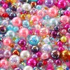 Flatback Pearls Rhinestones for Craft 30g 1400Pcs (2-10mm) Half Round Resin AB Color Rhinestones Pearls for Nail Art Face Body Tumblers-All Color