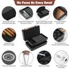 Travel Cigar Humidor Box Case Double layer design with Cigar Accessories Hygrometer&Spanish Cedar &Humidifier &Cigar Cutter & Cigar Stand &Cigar Punch CutterHold 8-10 Cigars Waterproof Case Crushproof