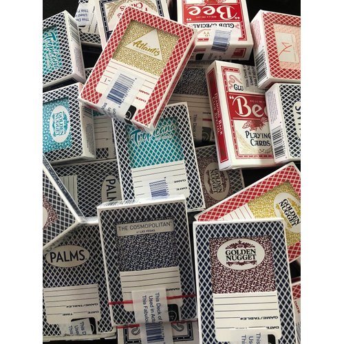 JUSTMIKEO 2 Random Las Vegas Casino Used Playing Cards Deck