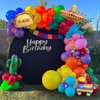 138Pcs Mexican Fiesta Balloon Arch Garland Kit Llama Sombrero Taco Cactus Foil Balloons for Mexican Themed Party Cinco De Mayo Taco Coco Birthday Carnival Baby Shower Decorations (Style 1)