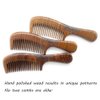 Sitronugras Wooden Comb Natural Handmade Comb, Fine Tooth Sandalwood Comb for Wavy hair,Thick hair, Thin hair, Straight hair, No Static No Snag Reduce Tangle Combs for Men Women Kids,Wooden Hair Comb with Handle (Auspicious carve patterns)