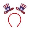 Dremcoue 4th of July Headband Independence Day Head Boppers 4th of July Decorations Hair Band Hair Hoop Patriotic Party 4th of July Festival Headdress Accessories 4Pcs