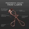Brilliant Beauty Eyelash Curler with Satin Bag & Refill Pads - Award Winning - No Pinching, Just Dramatically Curled Eyelashes for a Lash Lift in Seconds (Rose Gold)