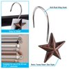 AGPtek Star Shower Curtain Hooks, 12PCS Anti Rust Decorative Resin Hooks for Bathroom, Baby Room, Bedroom, Living Room Decor (Star)
