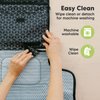 Portable Diaper Changing Pad - Waterproof Travel Changing Mat for Baby, Foldable Baby Diaper Clutch, Detachable Baby Travel Diaper Mat for Diaper Changing Station, Diaper Change Mat (Black Geo)