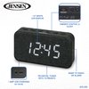 Jensen JCR-229 FM Digital Dual Alarm Clock Radio,Gray