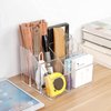 Yesesion Clear Pen Holder, Pen Organizer for Desk, Pencil Cup for Home Office, School Supplies, Art Stationery, Desktop Storage and Accessorizes for Card, Marker, Remote Control