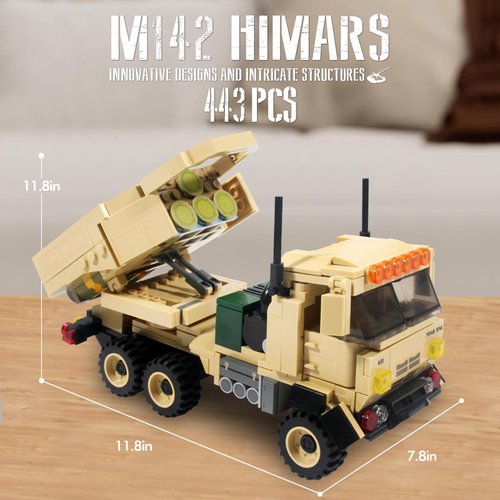 ZYLEGEN Military Vehicles Toy Building Set, Armored Vehicles Building Kit, Wars Army Battle Car Constrction Building Block for Kids and Adult (443PCS)