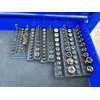 ToolGear Socket Organizer, Easy to Read Size labels, 80 sockets w/added 50 hex bit holder, holds deep & standard sockets, metric & standard, 3/8 and 1/4 inch drive socket holder, tool organizer trays