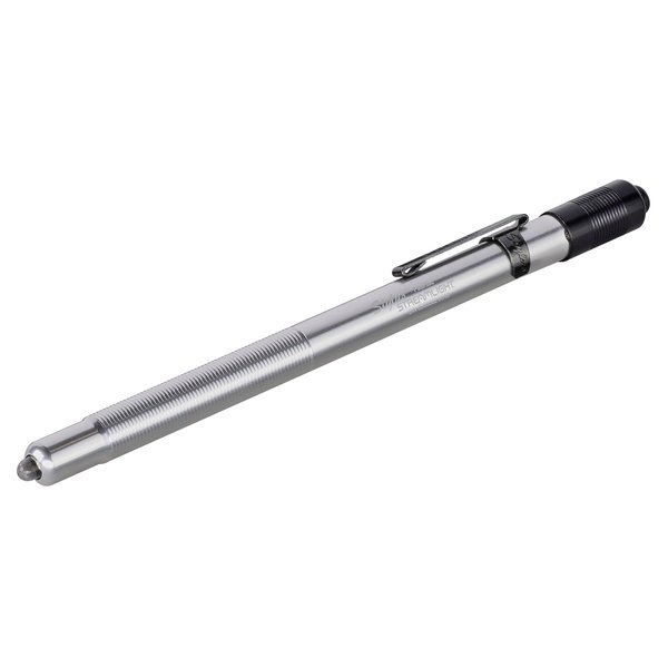 Streamlight 65012 Stylus 11-Lumen White LED Pen Light with 3 AAAA Alkaline Batteries, Silver