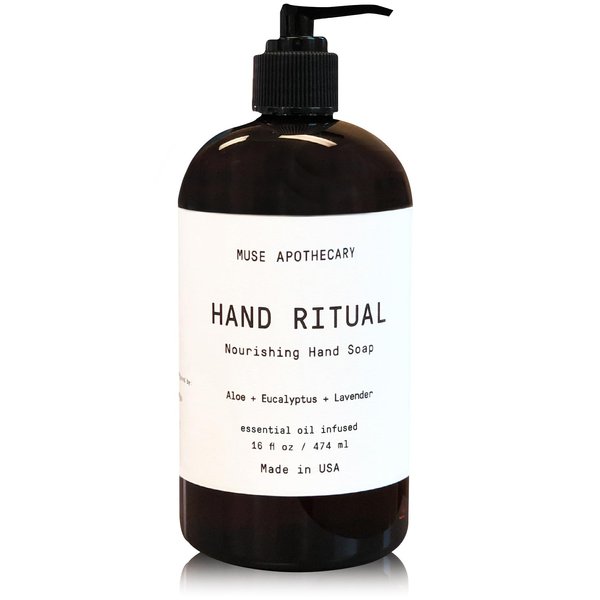 Muse Apothecary Hand Ritual - Aromatic and Nourishing Hand Soap, Infused with Natural Aromatherapy Essential Oils - 16 oz, Aloe + Eucalyptus + Lavender