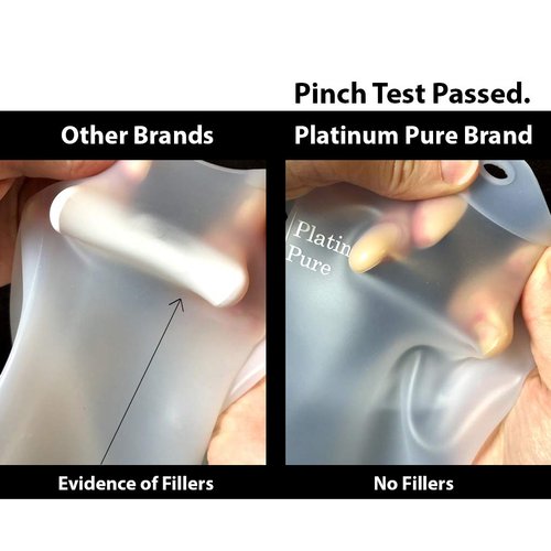 Platinum Pure,Reusable Sous Vide Bags,Set of 2 BPA Free Bags for Sous Vide Cooking,100% Pure LFGB PLATINUM SILICONE with NO FILLERS,Compatible with all immersion circulators, Gourmia, and more