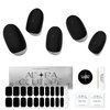 Adora Couture Semi Cured Gel Nail Strips | 20pcs Nail Wraps Kit for Women | Matte Black Midnight Glaze Nail Strips | Gel Nail Stickers with UV Light Required (Matte Black)