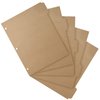 3 Ring Binder Dividers with 5-Tabs for Letter Size, 1/5 Cut, 3-Hole Punched, Blank Kraft Paper Index Dividers 8.5” x 11” for Extra Durable for College, Adults