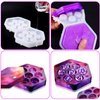 Juome Dice Box Resin Molds Silicone, DND Dice Holder Silicone Molds with Lid for Epoxy Resin Casting for DIY Dices Storage Case Making, Dice Lovers Gift