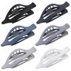 CHANDAT Flat Hair Clips 6 pcs Lay Down Claw Clips French Concord Hair Clips for Thick Hair Alligator Hair Clips for Thin Hair Duck Bill Hair Barrettes Hair Accessories for Women - Grey