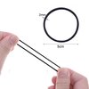 Evogirl Elastic Hair Ties 100 PCS Ponytail Holders 2MM Thin 2 Inch in Diameter Hair Band for Normal Medium to Thick Hair, For Girls Women or Men (Black)
