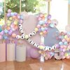 JellyArch Birthday Era Decoration DIY Giant Friendship Bracelet Balloon Kit 70 Link Balloons Tail Connected Balloon Garland 4 Letter Number Stickers for Customizable Birthday Banner Party Supplies