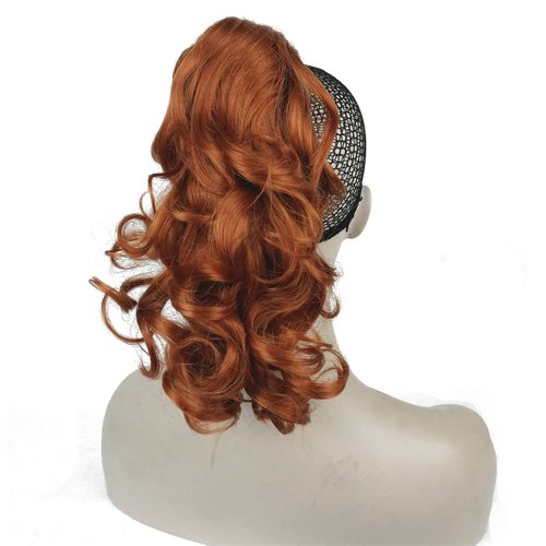 Aimole Curly Ponytail Extension Hair Piece Claw Medium Long 12 inches Clip In/On Synthetic Hair Extensions (130A)