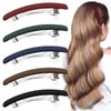Matte Hair Barrettes for Women and Girls, 5Pcs Elegant Hair Clips, French Design Hair Pins for Thin Fine Hair, Flat Hair Accessories, for Short Medium Hair, Non-slip Strong Fixed Barrette