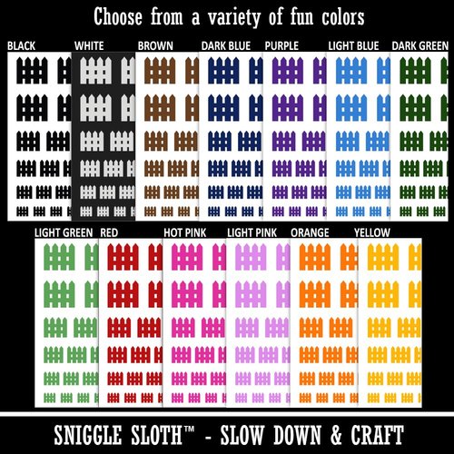 Picket Fence Solid Temporary Tattoo Water Resistant Fake Body Art Set Collection - Orange (One Sheet)