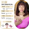 Lady Hanne Braided Bob Wigs for Black Women Short Box Braid Wig with Bangs Afro Braid Synthetic Ombre Red Black African American Women Wig