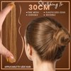 YGDZ Hair Nets, 40pcs Invisible Hair Net for Ballet Buns, Small Elastic Edge Mesh, 40pcs U Shaped Pins, 10pcs Hair Elastic Bands, Bun Net, Wig Nets for Ballet Dance, Girl, Kid (30cm, Light Coffee)