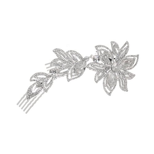 SAMKY Floral Crystal Prom Bridal Wedding Hair Comb T1079