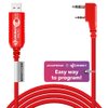 MIRKIT FTDI USB Programming Cable Model 3 Red for Flashing Analogue Ham Radio: Baofeng, Wouxun, Kenwood, Archell, Retevis