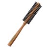 Natural Boar Bristle Round Brush [ Made in Japan ] Olive Oil Blended Bristles as Beauty Essence [ Boar Hair Brush ] (Round Brush (M))